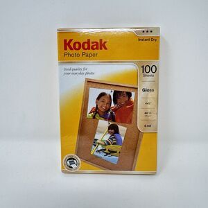 KODAK Photo Paper High Gloss 4"x6" 100 Sheets - Instant Dry NEW
